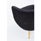 Crown pihenőfotel – fekete / arany