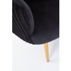 Crown pihenőfotel – fekete / arany