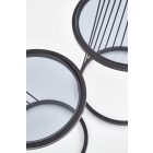 Antilla dohányzóasztal (2 db-os szett) – füst üveg / fekete