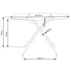 Rondo kerek étkezőasztal – átlátszó / arany