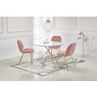 Rondo kerek étkezőasztal – átlátszó / arany