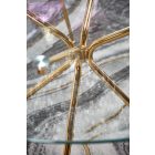 Rondo kerek étkezőasztal – átlátszó / arany