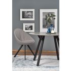 Balrog kerek étkezőasztal – világosszürke / fekete