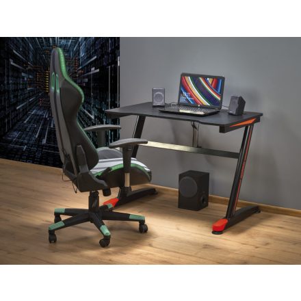 B40 gamer asztal, szín: fekete/piros