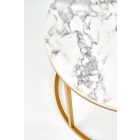 Paola dohányzóasztal (2 db-os szett) – fehér márvány / arany