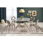 Bonello kerek étkezőasztal – szürke márvány / arany