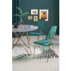 Bonello kerek étkezőasztal – szürke márvány / arany