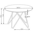 Bonello kerek étkezőasztal – szürke márvány / arany