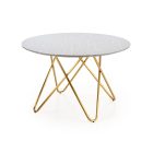 Bonello kerek étkezőasztal – szürke márvány / arany