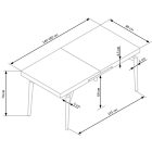 Cambell bővíthető étkezőasztal – natúr tölgy / fekete