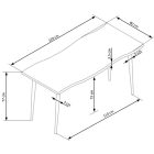 Larson étkezőasztal – natúr tölgy / fekete