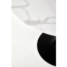 Ambrosio kerek étkezőasztal – fehér márvány / fekete