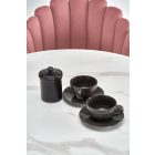 Ambrosio kerek étkezőasztal – fehér márvány / fekete