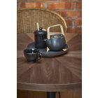 Carmelo kerek étkezőasztal – dió / fekete