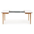 Barret bővíthető étkezőasztal – fehér / lefkas tölgy