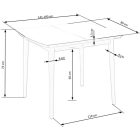 Barret bővíthető étkezőasztal – fehér / lefkas tölgy