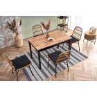 Greg bővíthető étkezőasztal – wotan tölgy / fekete