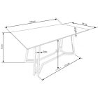 Konami étkezőasztal – fekete márvány / arany