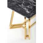 Konami étkezőasztal – fekete márvány / arany