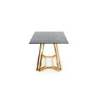 Konami étkezőasztal – fekete márvány / arany