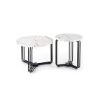 Antica M dohányzóasztal – fehér márvány / fekete