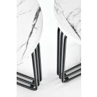 Antica M dohányzóasztal – fehér márvány / fekete