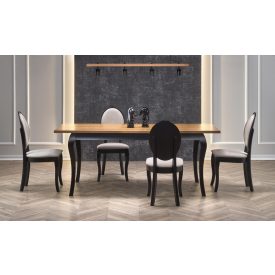   Windsor bővíthető étkezőasztal – sötét tölgy / fekete