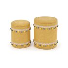 Grado tárolós puff szett (2 db) – sárga