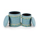 Grado tárolós puff szett (2 db) – világoskék