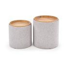 Aviko tárolós puff szett (2 db) – szürke