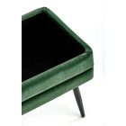 Velva tárolós pad – sötétzöld/fekete