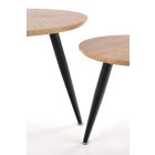 Mentona 2 dohányzóasztal (2 db-os szett) – arany tölgy / fekete