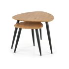 Nicea 2 dohányzóasztal (2 db-os szett) – arany tölgy / fekete