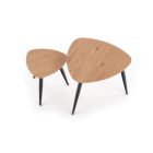 Nicea 2 dohányzóasztal (2 db-os szett) – arany tölgy / fekete