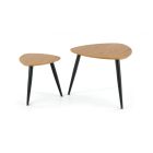 Nicea 2 dohányzóasztal (2 db-os szett) – arany tölgy / fekete