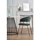 Brodway kerek étkezőasztal – fehér márvány / fekete