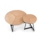 Karida dohányzóasztal – természetes tölgy / fekete