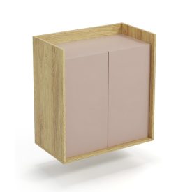 Mobius 2D felső szekrény – hikora tölgy / rózsaszín
