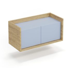 Mobius 2D alsó szekrény – hikora tölgy / világoskék