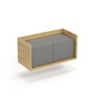MOBIUS elemes két ajtós alacsony szekrény - szürke