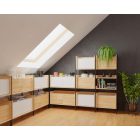 MOBIUS elemes két ajtós alacsony szekrény - szürke