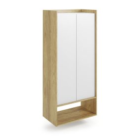 Mobius 2D polcos szekrény – hikora tölgy / fehér