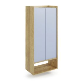Mobius 2D polcos szekrény – hikora tölgy / világoskék