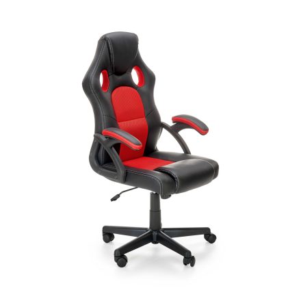 BERKEL gaming forgószék, billenő mechanika, szín: fekete/piros