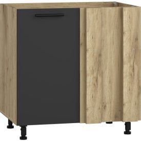   VENTO DKN-100/82 sarok mosogató szekrény, szín: antracit/craft tölgy