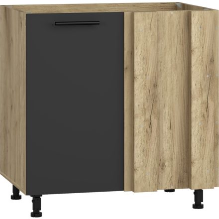 VENTO DKN-100/82 sarok mosogató szekrény, szín: antracit/craft tölgy
