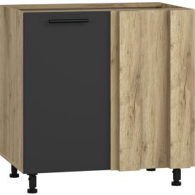   VENTO DN-100/82 sarok alsó szekrény, szín: antracit/craft tölgy