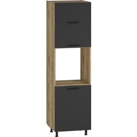   VENTO DP-60/214 magas kamra szekrény, szín: antracit/craft tölgy