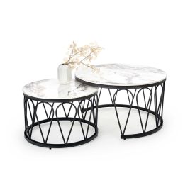   Formosa dohányzóasztal (2 db-os szett) – fehér márvány