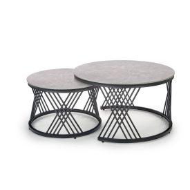   Flamingo dohányzóasztal (2 db-os szett) – szürke márvány